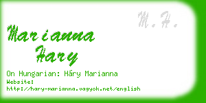 marianna hary business card